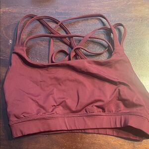 Lululemon Athletica Maroon Strappy Bra